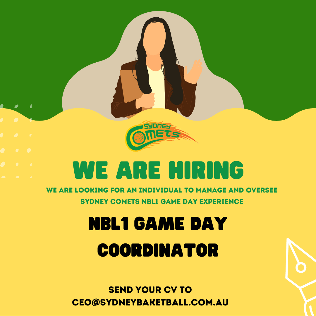 NBL1 GAME DAY COORDINATOR POSITION | City of Sydney Basketball